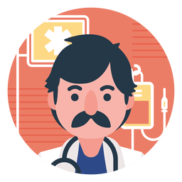 Dibujos animados de doctor plano Diseño PNG