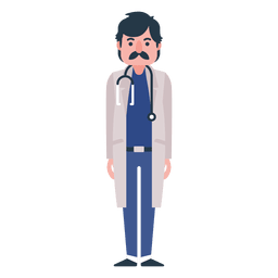 Flat doctor character illustration