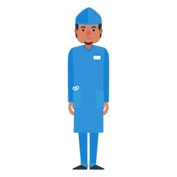 Flat male doctor character Transparent PNG