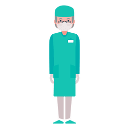 Carácter médico hombre plano Diseño PNG