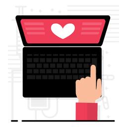 Diseño de aplicación de corazón Diseño PNG