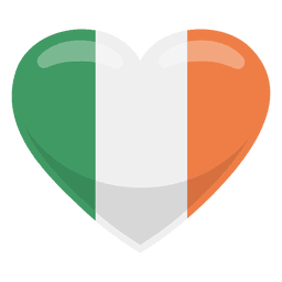 Bandeira do coração da Irlanda Desenho PNG
