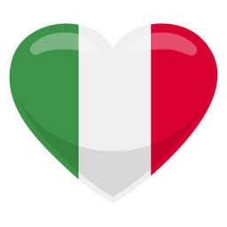 Italy heart flag PNG Design