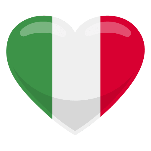 Italien Herz Flagge PNG-Design