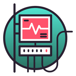 Icono de monitor del sistema de soporte vital Diseño PNG