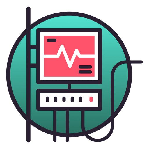 Life support system monitor icon PNG Design