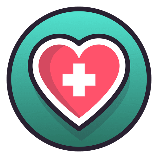 Medical hearth cross PNG Design