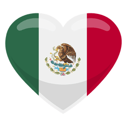 Bandera del corazon de mexico Transparent PNG
