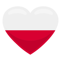Poland heart flag PNG Design Transparent PNG