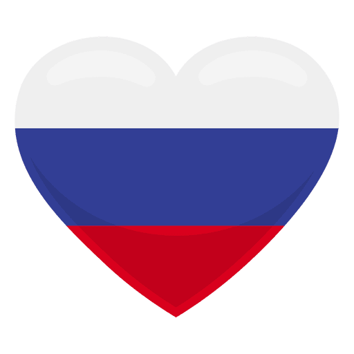 Bandera del corazon de rusia - Descargar PNG/SVG transparente
