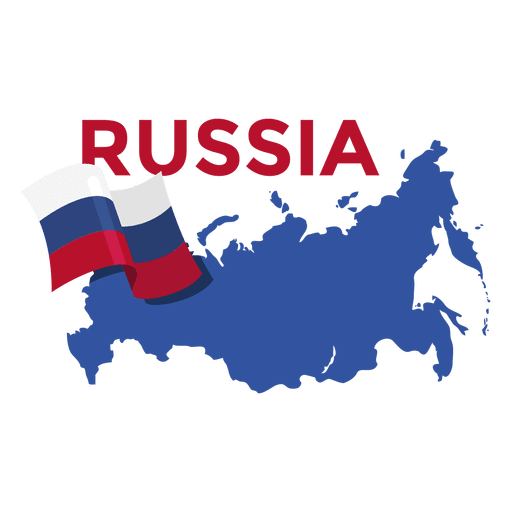 Russia map illustration PNG Design