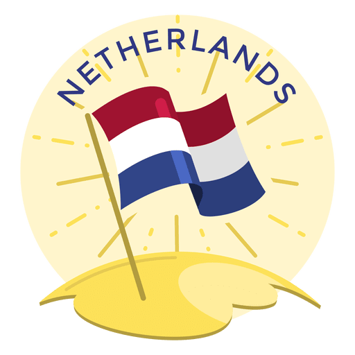 Bandera holandesa Diseño PNG