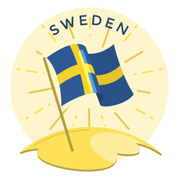 Bandera de suecia Diseño PNG