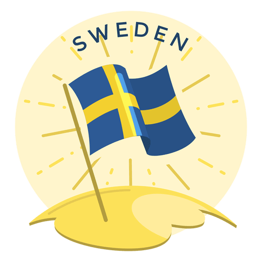 Bandera de suecia Diseño PNG