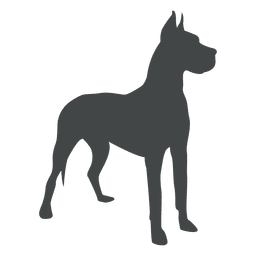 Alert dog silhouette posing PNG Design Transparent PNG