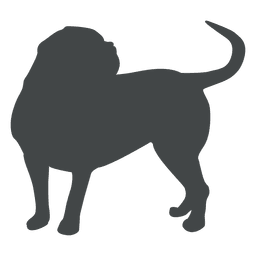 Silueta de bulldog Diseño PNG
