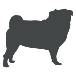 Bulldog silueta posando Diseño PNG