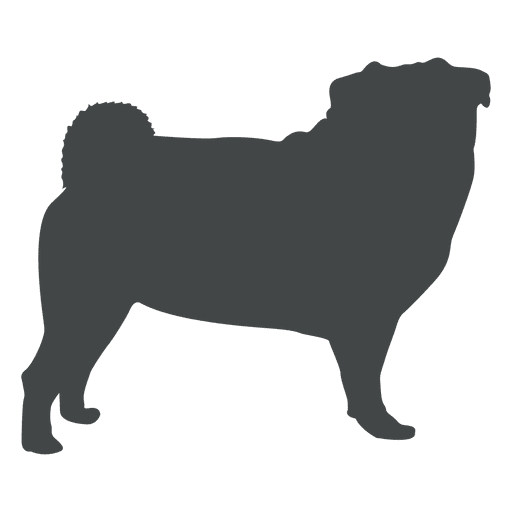 Bulldog silhouette posing PNG Design