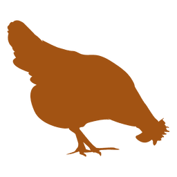 Frango comendo silhueta Desenho PNG