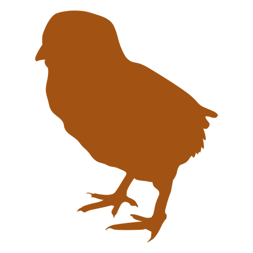 Young chicken silhouette PNG Design