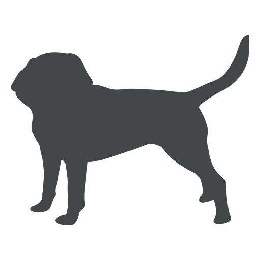 Perro cachorro silueta posando Diseño PNG