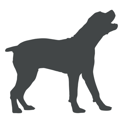 Dog silhouette howling PNG Design
