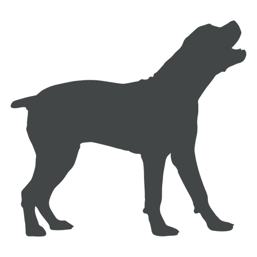 Silueta de perro aullando Diseño PNG