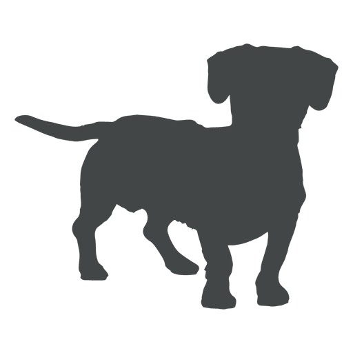 Dog silhouette playing PNG Design