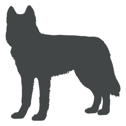Dog silhouette posing ears up PNG Design