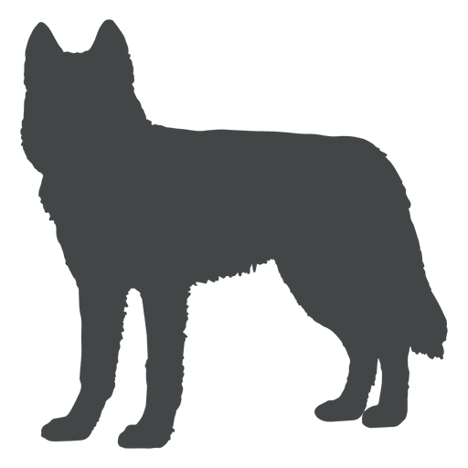 Dog silhouette posing ears up PNG Design