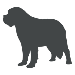 Dog silhouette posing fur PNG Design
