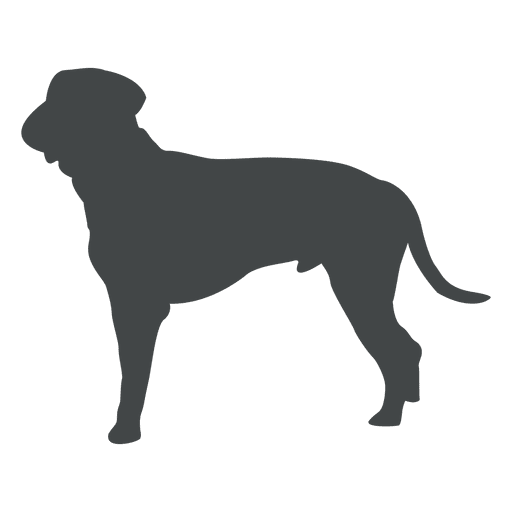 Silueta de perro posando lado Diseño PNG