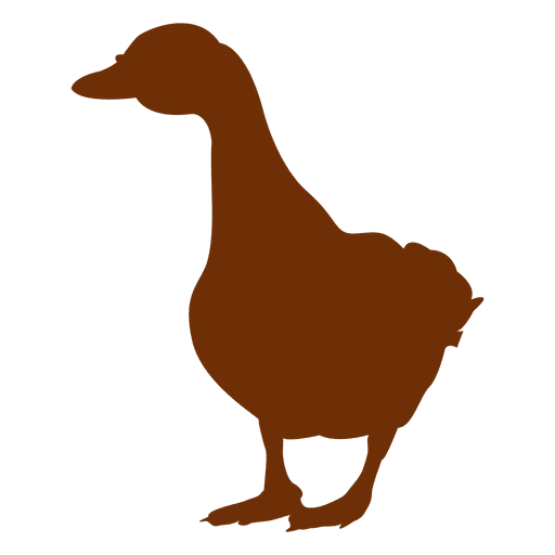 Goose walking silhouette