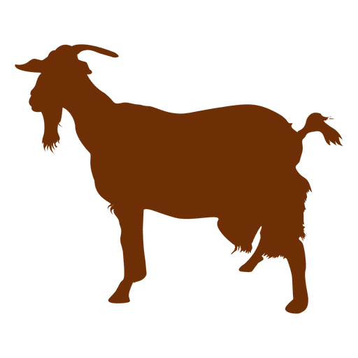Goat with beard silhouette PNG Design