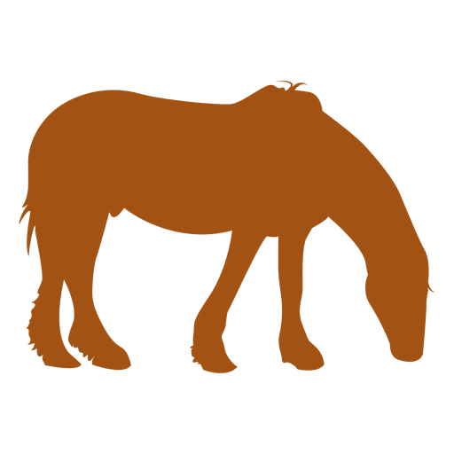 Silhueta de cavalo laranja Desenho PNG