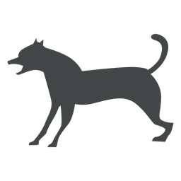 Aullido perro silueta posando Diseño PNG