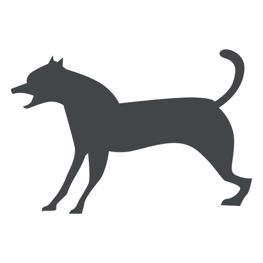 Howl dog silhouette posing PNG Design
