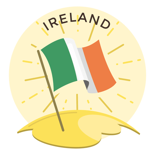 Ireland flag PNG Design