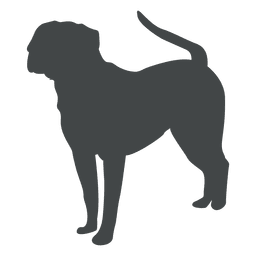 Silhueta de cachorro mais velho posando Transparent PNG