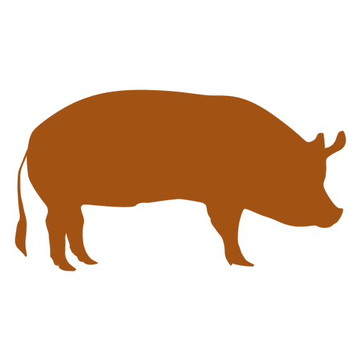 Pig side silhouette PNG Design