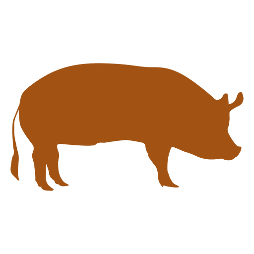 Silueta del lado del cerdo Diseño PNG