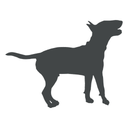 Jugando perro silueta posando Diseño PNG