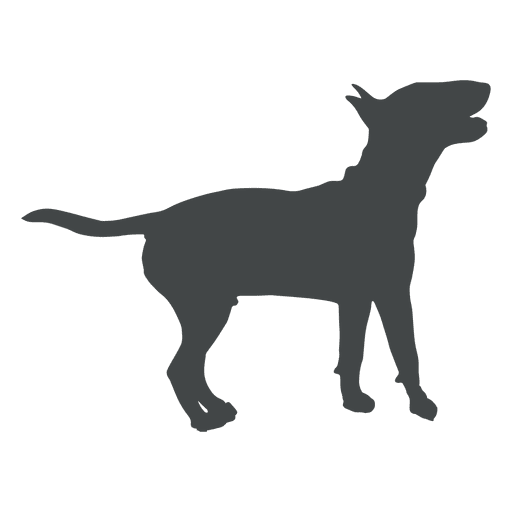 Playing dog silhouette posing PNG Design