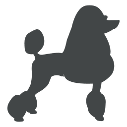 Poodle silhouette posando Desenho PNG