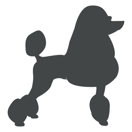 Poodle silhouette posando Desenho PNG