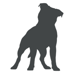 Puppy dog silhouette posing PNG Design