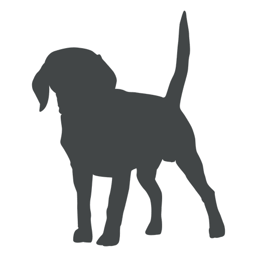 Silueta de cachorro posando Diseño PNG