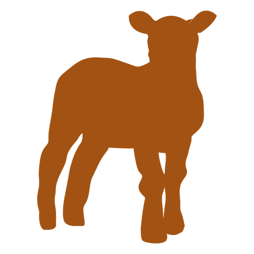 newborn sheep silhouette