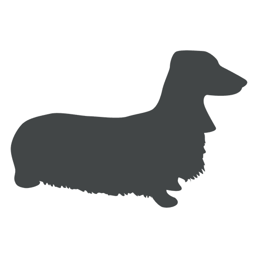 Short dog silhouette posing PNG Design