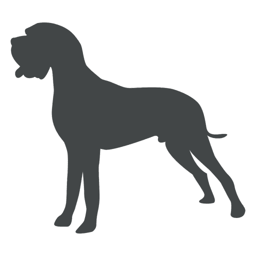 Silhueta de cachorro magro posando Desenho PNG